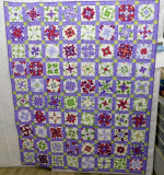 Purple & Red Stack   76” x 62”