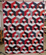 Red, White & Black Tumbling Block 