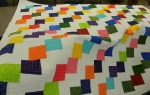 Walking Block Quilt in Bright Colors.  